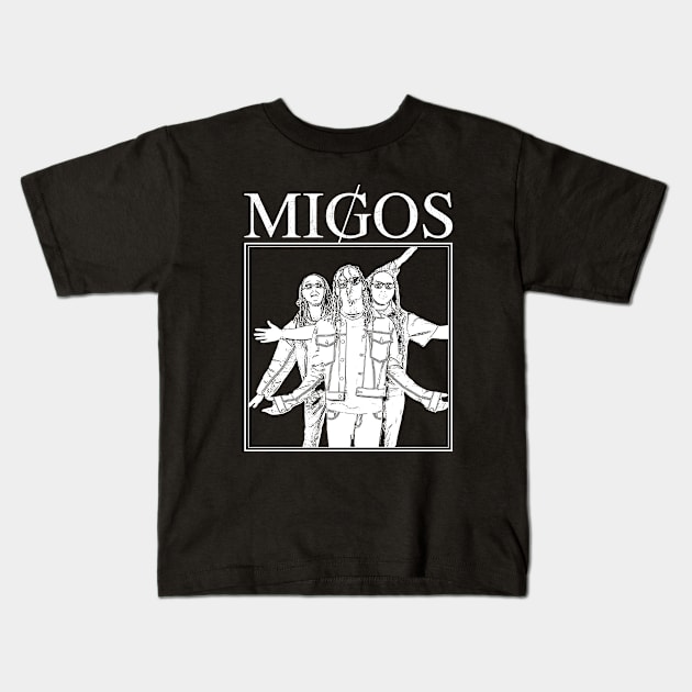 Migos // Hip hop // White Kids T-Shirt by Degiab